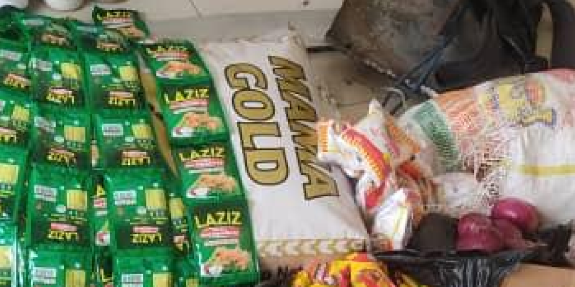 Food drive supplies packed